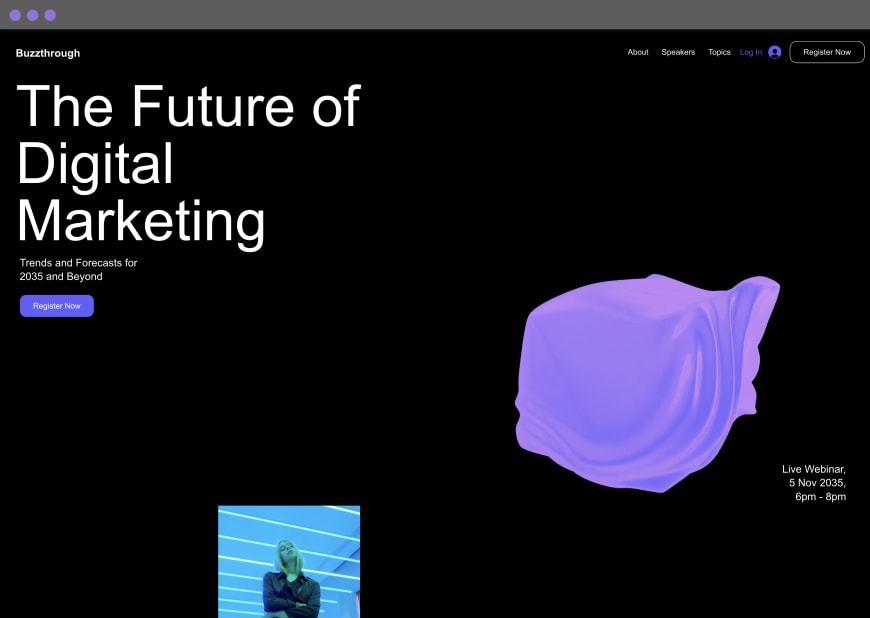 Example 8 of most popular website design in desktop and mobile.